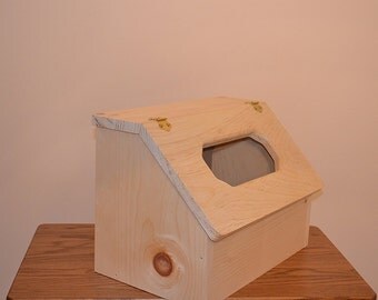 Amish Handcrafted Solid Pine Bread Box.
