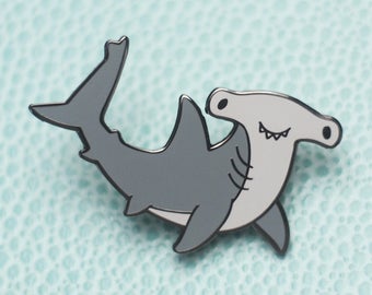 Hammerhead Shark Hard Enamel Lapel Pin