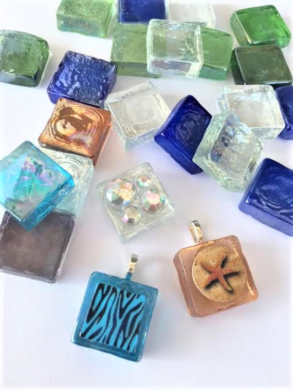colored glass blocks for crafts