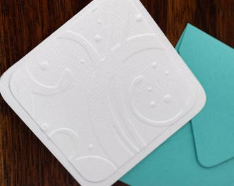 Mini Cards / Favor Cards / Shower Cards / Wedding Cards / Thank You Cards / Square Cards / Embossed Cards / Cards with Envelopes / mad4plaid