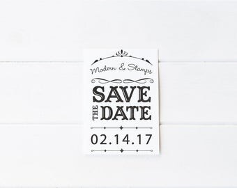 Custom Wedding Stamp Save the Date Stamp Custom Rubber Stamp Custom Stamp Personalized Stamp Vintage Save the Date D7