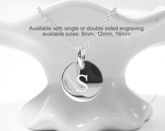 Sterling Silver Initial Necklace, Initial Necklace, Gift for Her Best Friend Gift, Personalized Bridesmaid Necklace, Engraved Necklace