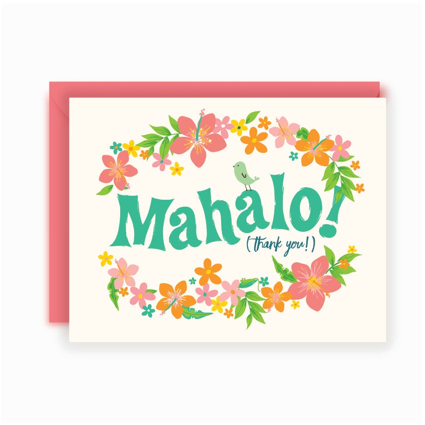 Mahalo thank you Hawaii cards note cards