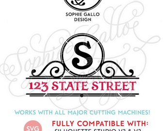 Download Split Monogram Script Set 1 SVG DXF digital download files