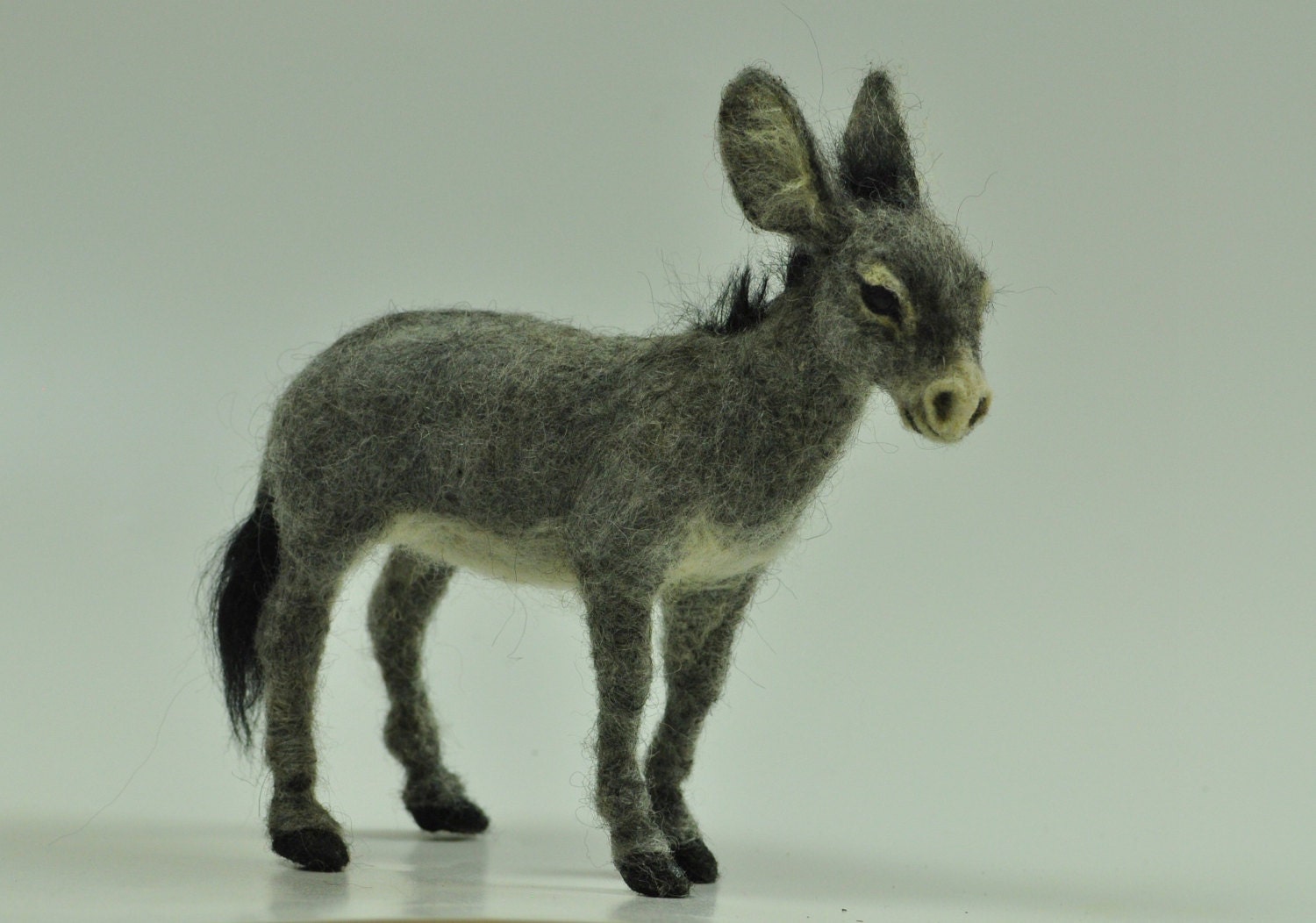 Needle felted Animal . Felted Donkey. Nativity. Made to order