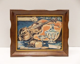 Vintage PBN Paint by Number Still Life "Musical Interlude" with Violin