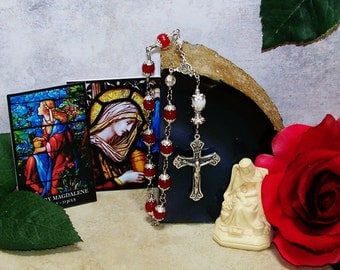 The Alabaster Jar, One-Decade Catholic Rosary - Mary Magdalene Rosary - Unbreakable Rosary Chaplet