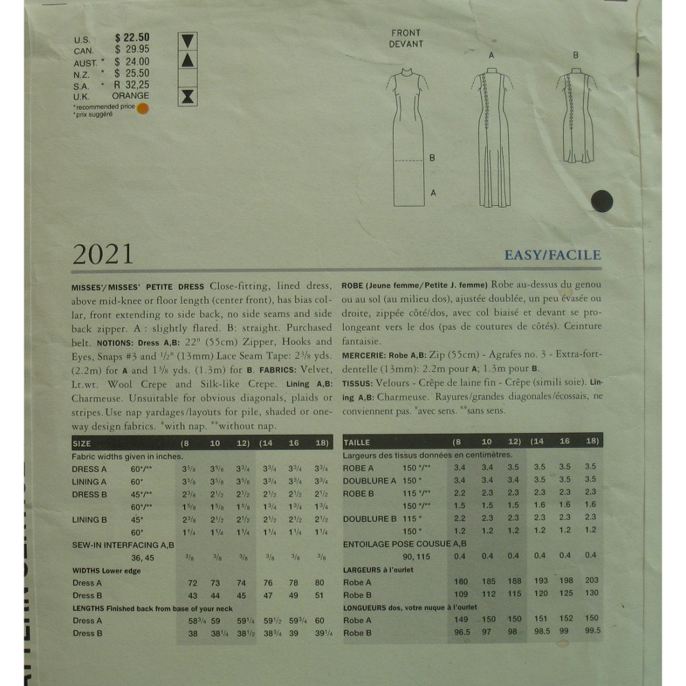 oscar de la renta size guide