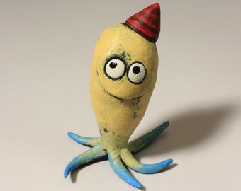 BIRTHDAY SQUID, small sculpture