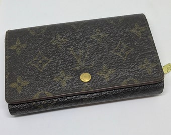 Louis Vuitton Monogram Wallet Vintage Porte Monnaie Tresor LV 1990's Free Ship Today Only!