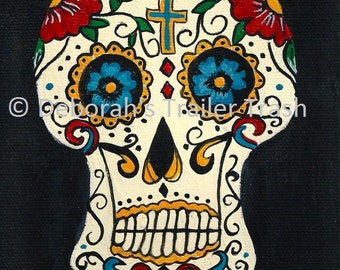 Sugar Skull with cross