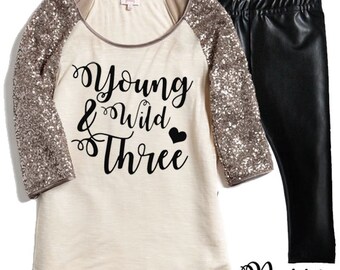 Young Wild & Three svg, DIY Decal, Young Wild and Three Tee Decal, Digital File