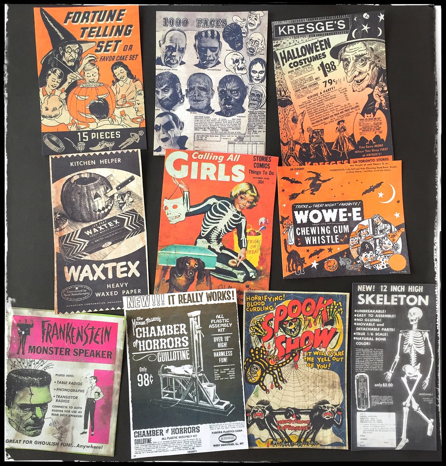 Vintage Halloween and Horror Ads All Stickers