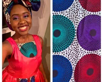 African clothing, African Kitenge Headwrap, Yellow/Black Ankara Headwarp fabric, Ankara head wraps, African Head wraps for women,