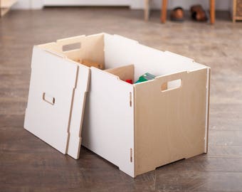 Kids Wooden Toy Box with Lids
