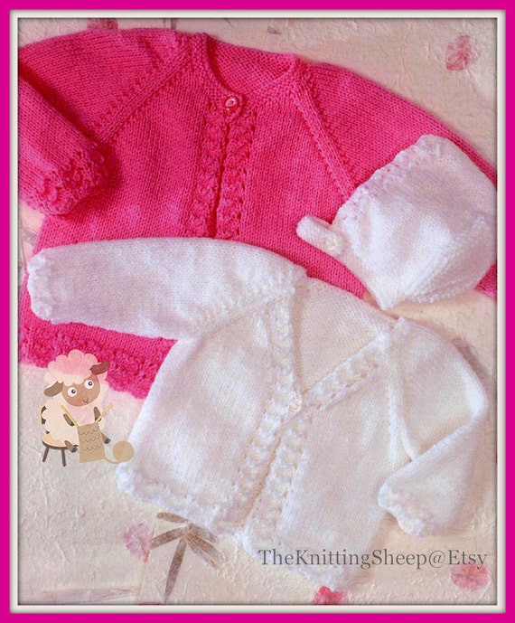 PDF Knitting Pattern Babies/Toddlers Cardigans/Jacket and