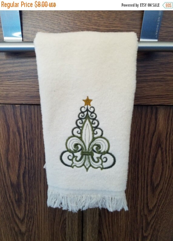 On Sale Christmas Fingertip Towel by MillineryMary on Etsy