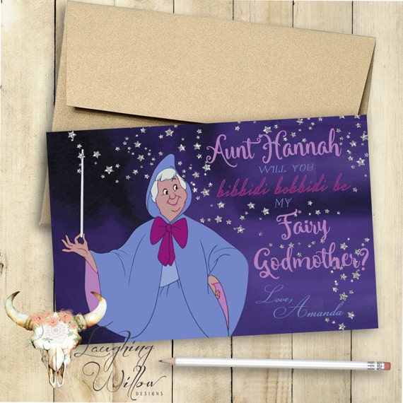 Godmother Card Fairy Godmother Card Will You be my Godmother