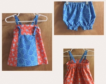 Knot Dress and Bloomers, size 3 months