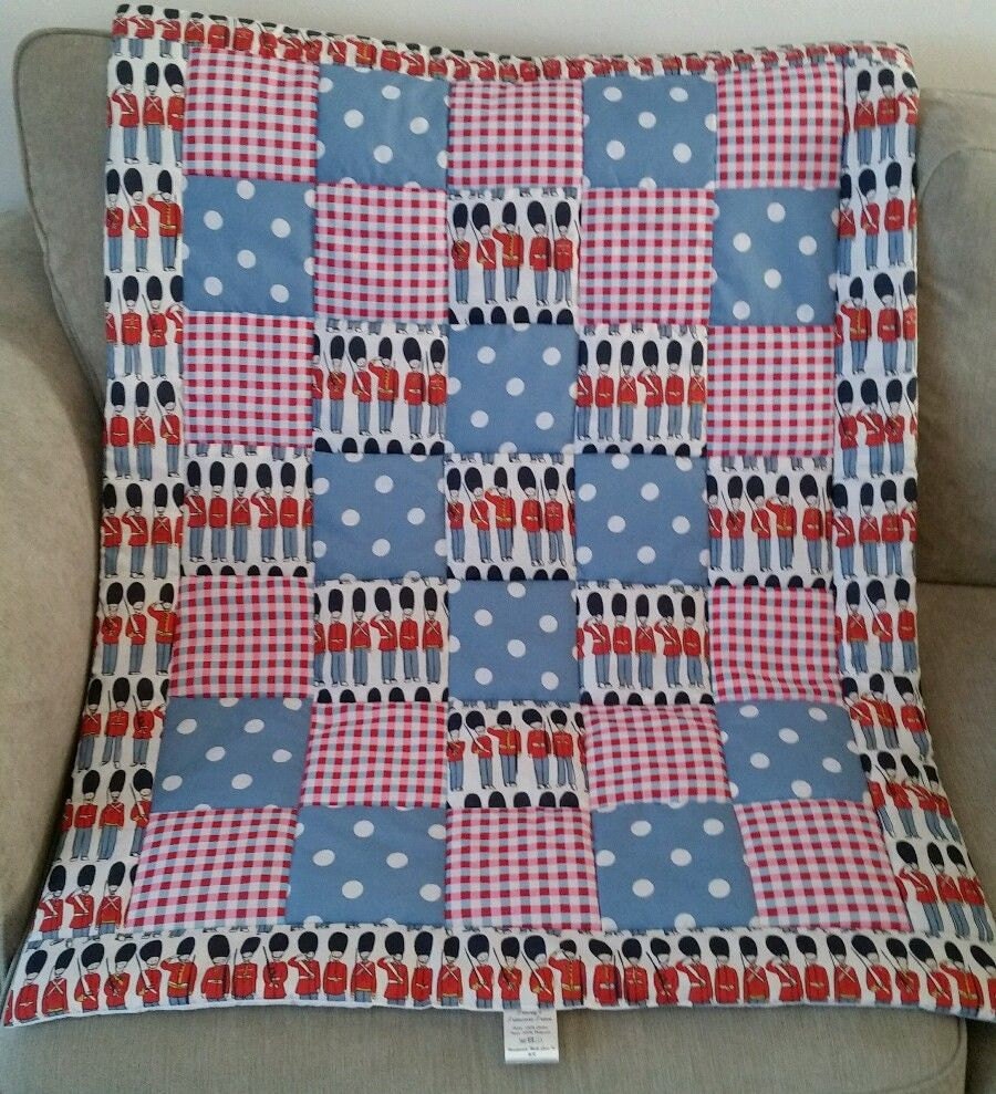 Baby Boy Cot Quilt Cath Kidston Soldier by TraceysTreasureChest