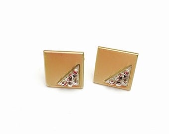 Vintage Swank Cufflink, Gold & silver Tone, Clearance SALE, Masculine Gift, Item No. B093