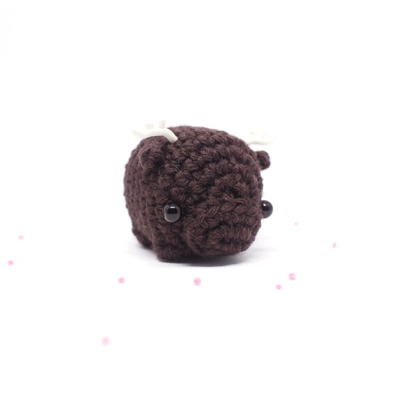 crochet moose amigurumi stuffed animal