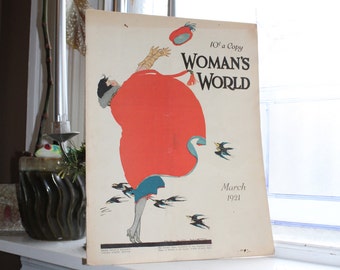 Woman's World Magazine Vintage March 1921 Fashion Mag