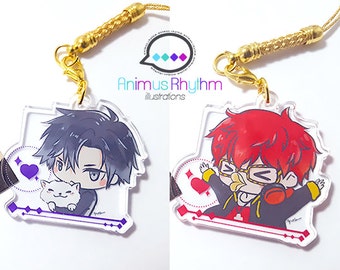 Crystal Clear Acrylic straps charm: Mystic Messenger 707 Jumin App Game