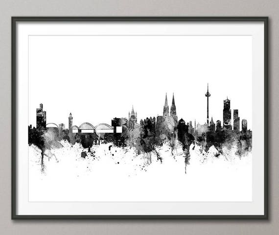 Cologne Skyline Koln Germany Cityscape Art Print 2812