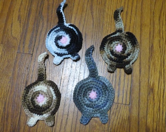 Kitty Butt Coaster, Set of 4, Cat Butt Coaster, Kitty Coaster, Cat Coaster, Butt Coaster, Coaster, Drink Coaster, Kitten Coaster, Cat