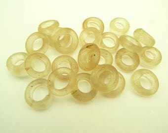 23 pcs clear Dutch Dogon African trade beads antique glass scarce old AB-0122
