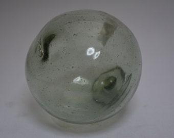 Vintage Japanese glass fishing float, 'ukidama'