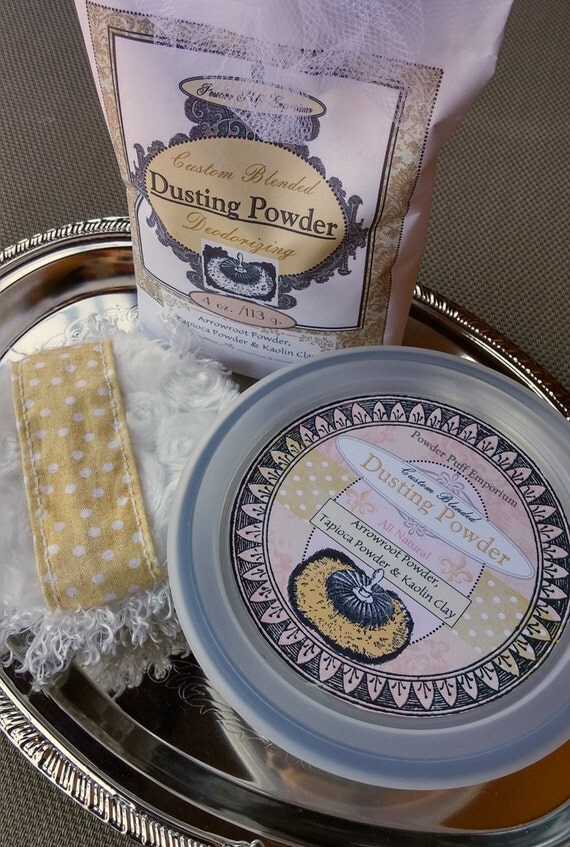 LIMITED SUPPLY Glass Powder Bowl with by PowderPuffEmporium