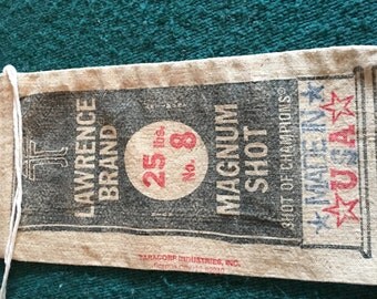 Vintage red, white, blue and black Lawrence Brand lead shot wine bags