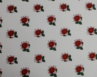 Chales Demery Floral Print Tablecloth Vintage 51 inches SQUARE