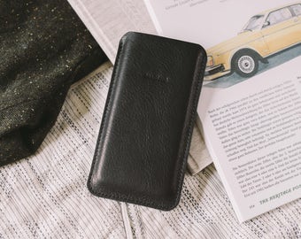 Samsung Galaxy S6 Case, Galaxy S6 Sleeve, Galaxy S6 Pouch, italian vegetable-tanned leather, felt, "Dandy", by band&roll