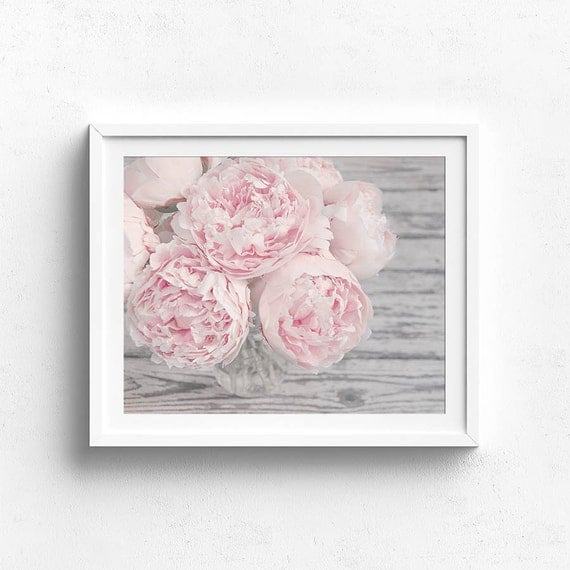 Pastel Pink Peony Flower Print Your Choice of Size From