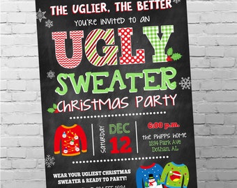 Ugly Sweater Invitation | Ugly Christmas Sweater Party | Ugly Sweater Party | Ugly Christmas Sweater Invitation | Digital Invitation