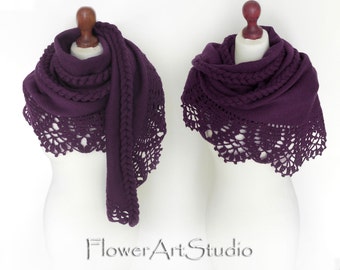 Bridal Shawl Plum Cover Up Wedding Bolero Dark Purple Shrug Crochet Shawl Eggplant Color Capelet Wedding Wrap Bridal Cape for Bridesmaid