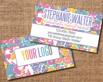 Fashion Business Cards, Fashion Retailer Business Cards, Clothing Business Cards, Personalized Business Cards, Custom Business Cards, Floral