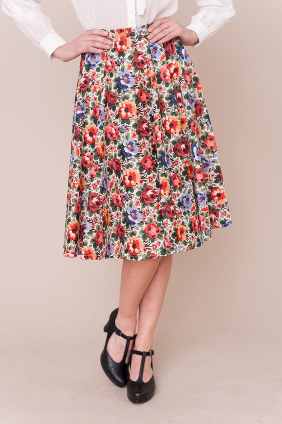 liberty print maxi skirt