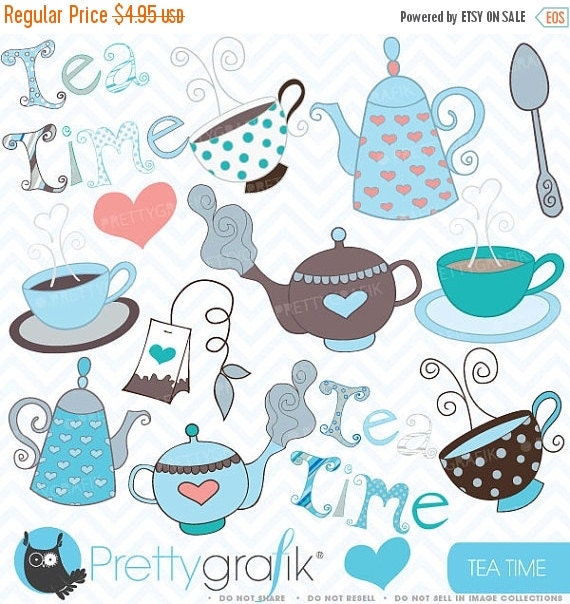 80% OFF SALE Teapot clipart commercial use, vector graphics, digital clip art, digital images - CL406 Il_570xn