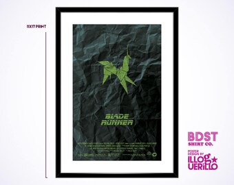 Blade Runner Minimalist Movie Poster Art // Origami Unicorn Minimalist Film Print // Original Wall Decoration Design