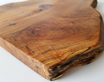 Natural Wood Serving Board- Charcuterie Board- Cheese Board- Maple Burl- Bread Board- Trivet- Food Safe- Live Edge- Platter- Free Shipping