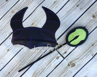Maleficent single set costume evil birthday, villain birthday, maleficent party, maleficent dress up, maleficent birthday,