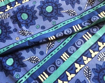 Swedish 60s blue vintage fabric. Mid century with nice colours and a cool pattern scandinavian design
