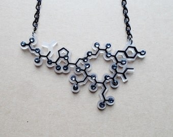 Oxytocin molecule necklace