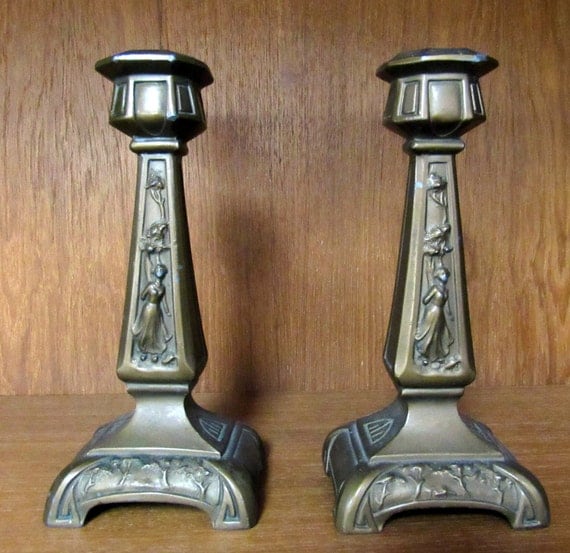 Art Nouveau Candlesticks
