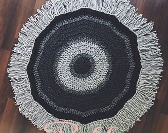 Boho Blanket Pattern Crochet Blanket Pattern Fringe Blanket Pattern Circle Blanket Pattern Pattern Only Pdf - the Bonfire -PDF Pattern only