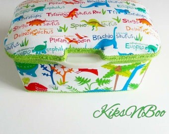 Dinosaur Nursery Wipes Case/ Dinosaur large wipes Tub/ Wet Wipes Case/ Nursery Decor/ Baby Shower Gift/ Diapers Wipes Case